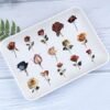 50PCS Dried Roses Stickers Aesthetic PET Transparent Stickers Vintage Gothic Flower Decals Waterproof Decorative Decals