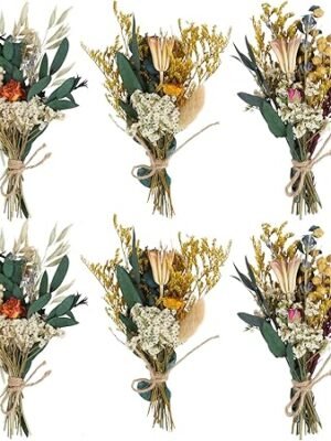6 Pcs Mini Dried Flower Bouquet
