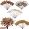 YXZZWL 110 Pcs 5 Kinds Mixed Artificial Eucalyptus Stems and Faux Berry Autumn Fake Eucalyptus Leaves Stems Bulk Branches
