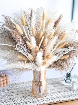 81qt1EbeIwL._AC_SY450_.jpg 150PCS Natural Pampas Grass Bouquet