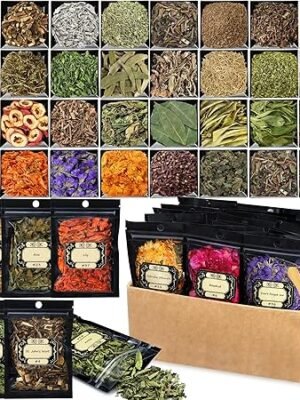 A11RbDAxJ4L._AC_SY450_.jpg 38pcs Herbs for Witchcraft Supplies Dried Herb and Flowers for Witch Beginner